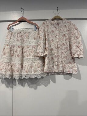Girls floral matching set